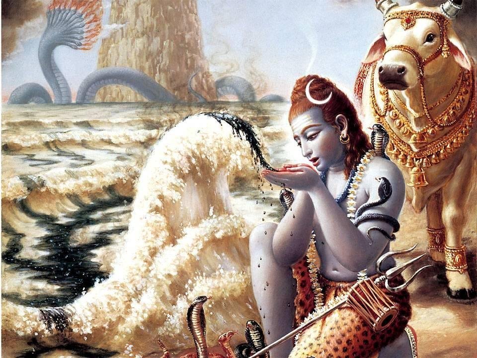 Lord Shiva drank the halahala.