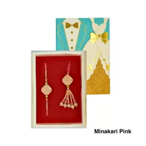 Rakhi Combo Box: Premium Bhaiya Bhabhi Rakhi, Scented Candle, Coconut, Handkerchief, Kumkum Plate, Kumkum + Akshat, Ram/Shravan Rakhi, Pooja Thali Cover, Chocolate - All in an Elegant Gift Box