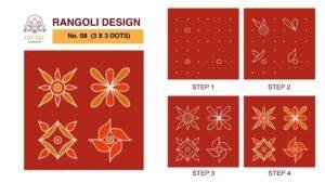 Radiant Star Rangoli 3*3
